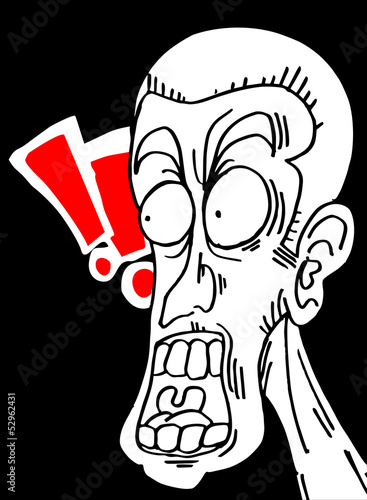 Vector: Exclamation man Exclamation man