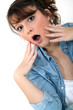 Woman discovering a secret