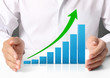 Photo: Hand holding chart ,graph Hand holding chart ,graph
