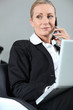 Businesswoman making a call