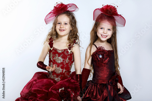 Photo: Little girls in beautiful dress Little girls in beautiful dress