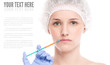 Cosmetic botox injection in face