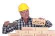 Photo: Bricklayer laying bricks Bricklayer laying bricks