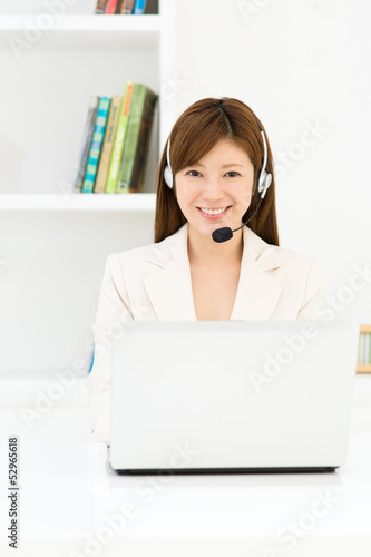 Photo: Beautiful asian business operator Beautiful asian business operator