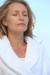 Mature woman relaxing