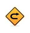 U turn Sign
