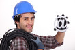 Electrician with an @ sign