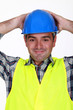 Photo: Relaxed construction worker Relaxed construction worker