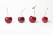 Be different! Cherries on White Background.