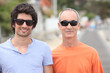 Photo: Grandfather and grandson with sunglasses Grandfather and grandson with sunglasses