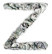 Photo: Letter Z - Crimped 100$ Bills Letter Z - Crimped 100$ Bills