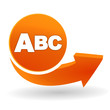 ordre alphabétique sur bouton web orange