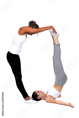 Photo: Young women doing aerobics Young women doing aerobics