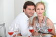 Photo: Couple sat at table Couple sat at table