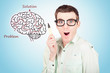 Photo: Brain businessman with creative idea illustration Brain businessman with creative idea illustration