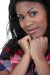 Photo: African lady wearing checked shirt African lady wearing checked shirt