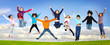 Children jumping