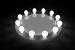 Bright stage with lights - isolated