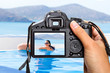 Photo: Vacations at swimming pool in Greece with the camera Vacations at swimming pool in Greece with the camera