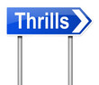 Thrills sign.