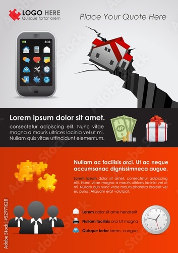 Vector: Vector business brochure, flyer Vector business brochure, flyer
