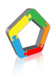 Jigsaw Pentagon Logo (business corporate symbol icon)