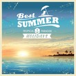 Vintage beautiful sunset seaside background