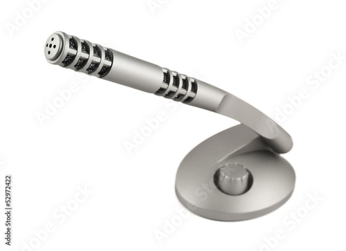 Photo: Wireless plastic microphone transmitter isolated Wireless plastic microphone transmitter isolated