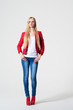 canvas print picture - junge Frau posiert im Studio
