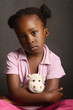 Emotional African girl