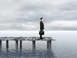 businessman on pier