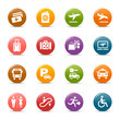 Colored Dots - Airport and Travel icons