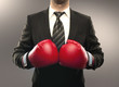 businessman boxing