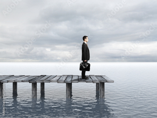 Photo: businessman on pier businessman on pier