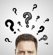 man with questions symbol