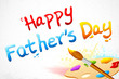 Happy Father's Day written with paint brush