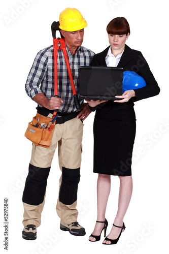 Photo: Young female architect in her element Young female architect in her element