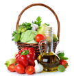 Various vegetables and olive oil