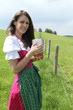 canvas print picture - Frau im Dirndl