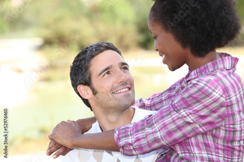 Photo: Couple in love in the countryside Couple in love in the countryside
