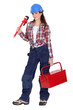 Female DIY fan with tool-kit