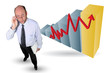 Man with an upward chart