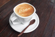 Cup of latte coffee