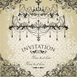 Vector: Vintage invitation on grungy paper for design Vintage invitation on grungy paper for design