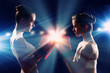 Two boxer women
