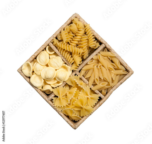 Photo: Collection of Italian Pasta isolated on white. Collection of Italian Pasta isolated on white.