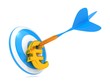 Dart and Euro. Business Concept.