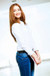 Young woman in casual