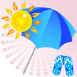 Vektor: beach stuff color art vector illustration beach stuff color art vector illustration