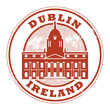 Grunge stamp with Dublin, Ireland inside, vector illustration